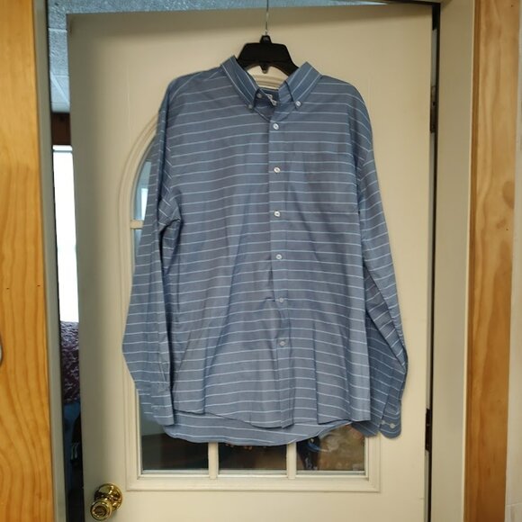 New Southern Tide Blue  Striped Trim Fit Long Sleeve Button Down Shirt Men's XL - Picture 1 of 2